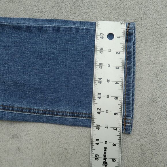 VIGOSS Jeans Women's Size 27 Blue Mid-Rise Ace Straight Denim 30" Inseam Destroy - Picture 6 of 16